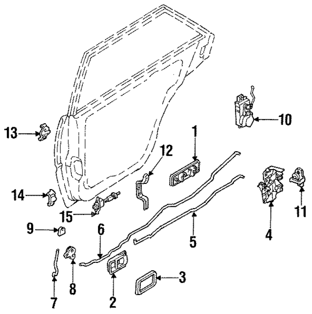 8067001E12 - : Handle, Inside for Nissan Image