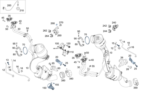 Exhaust System Used on Eight-Cylinder Gasoline Vehicles for 2022 Mercedes-Benz GLE580 #0