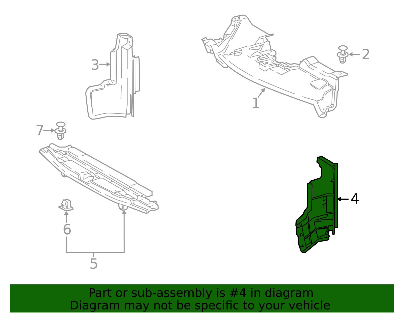 2018-2019 Toyota C-HR Radiator Support Baffle 16595-37190 | OEM Parts ...