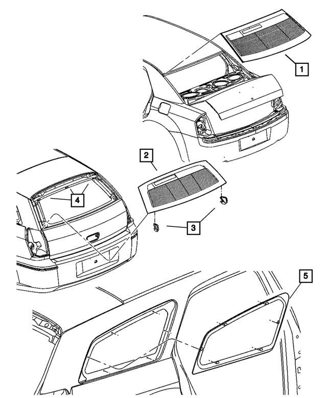4780987AE - Body Sheet Metal Except Doors: Backlite for Chrysler: 300 Image