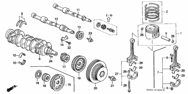Piston - Crankshaft for 1997 Honda Odyssey #0