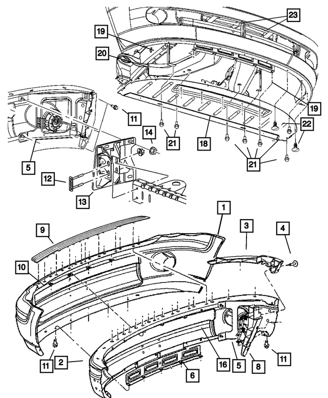 5030101AB - Frames and Bumpers: Front Fascia for Mopar Image image