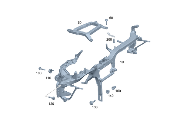 199903001 - Front-End Assembly, Front Panel: Hex. Head Screw W Flange for Mercedes-Benz Image image