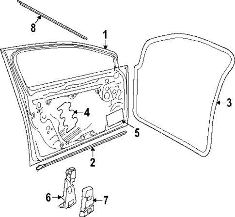 Door & Components for 2022 Volkswagen Golf R #0