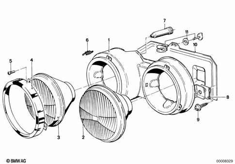 Headlight for 1986 BMW 524td #0
