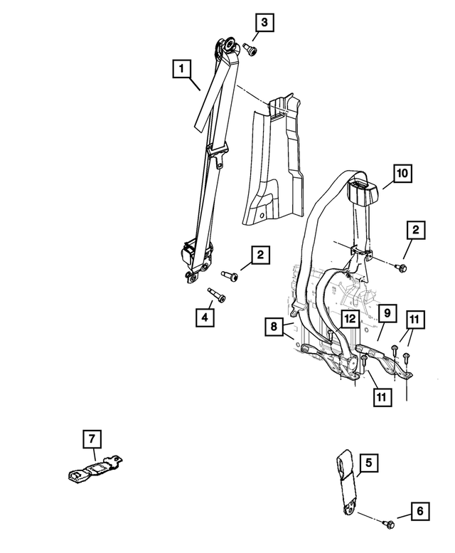 6036773AA - Restraints: Pan Head Screw for Mopar Image image