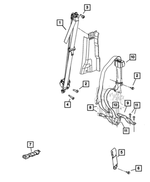 6036773AA - Restraints: Pan Head Screw for Chrysler: Town &amp; Country | Dodge: Grand Caravan, Ram 1500, Ram 2500, Ram 3500 | Ram: 1500, 1500 Classic, 2500, 3500, C/V Image