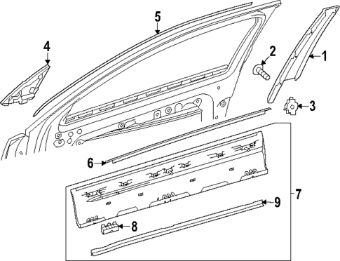 Exterior Trim - Front Door for 2024 Mercedes-Benz EQB 350 #0