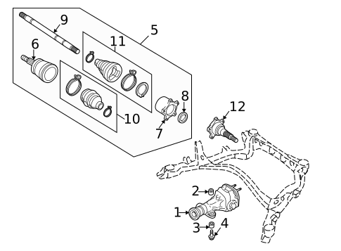 Axle & Differential for 2002 INFINITI Q45 #0
