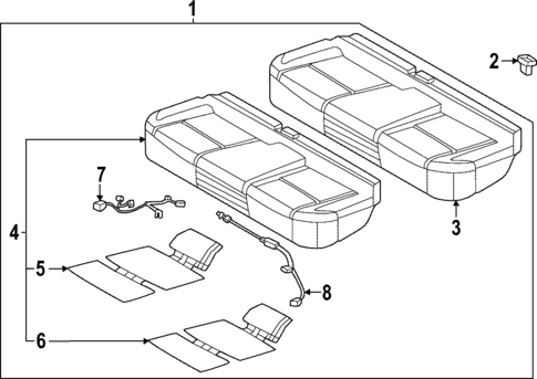 Rear Seat Components for 2023 Nissan ARIYA #2