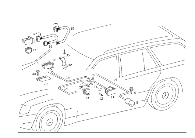 1298000119 - Vacuum System: Container for Mercedes-Benz Image image