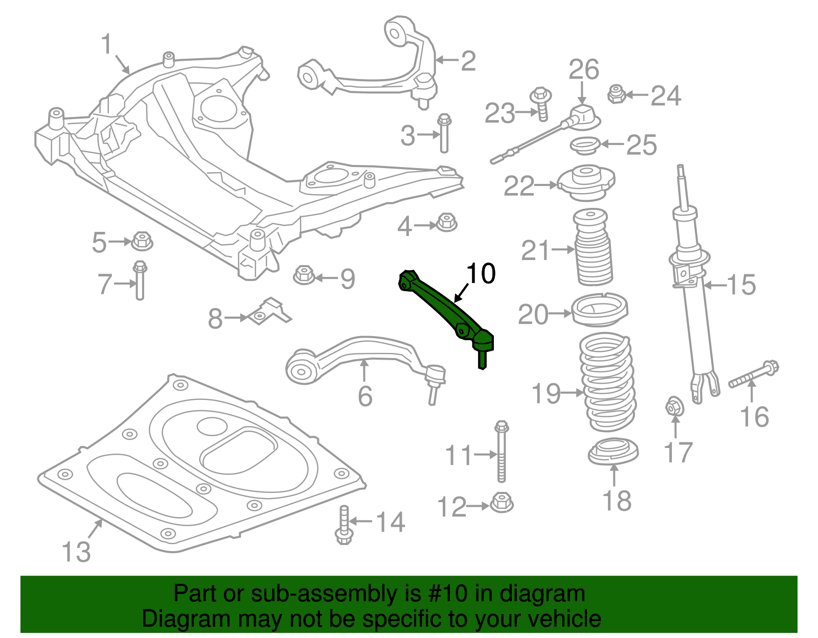 88-78-UDさま Wishbone, upper left Part number: 31122284979 2284979