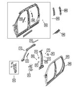 55372469AA - Body Sheet Metal Except Doors: Roof Rail Reinforcement, Left for Dodge: Ram 1500, Ram 2500, Ram 3500 | Ram: 1500, 1500 Classic, 2500, 3500 Image
