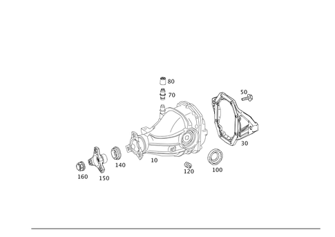 Rear Axle Housing with Differential for 2015 Mercedes-Benz E550 #0
