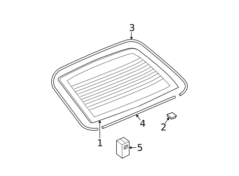 Glass & Hardware - Back for 2004 Saturn Ion #0