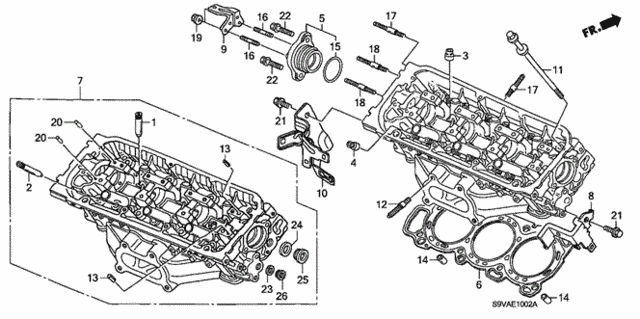Rear Cylinder Head (4WD) for 2008 Honda Pilot #0