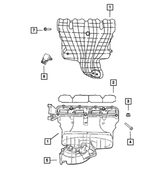 4884871AB - 2.4L Gas; Engine: Throttle Body Support Bracket for Mopar Image