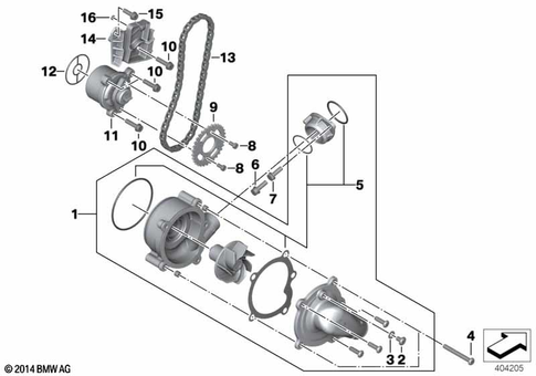 Coolant Pump with Drive for 2013 BMW-Motorrad S 1000 RR #0