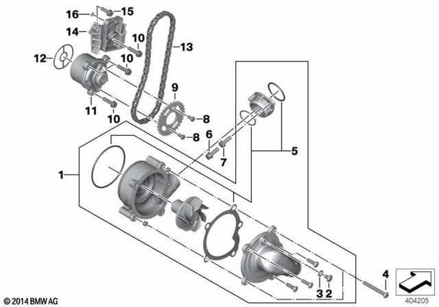 11518545699 - : Water Pump for BMW-Motorrad Image