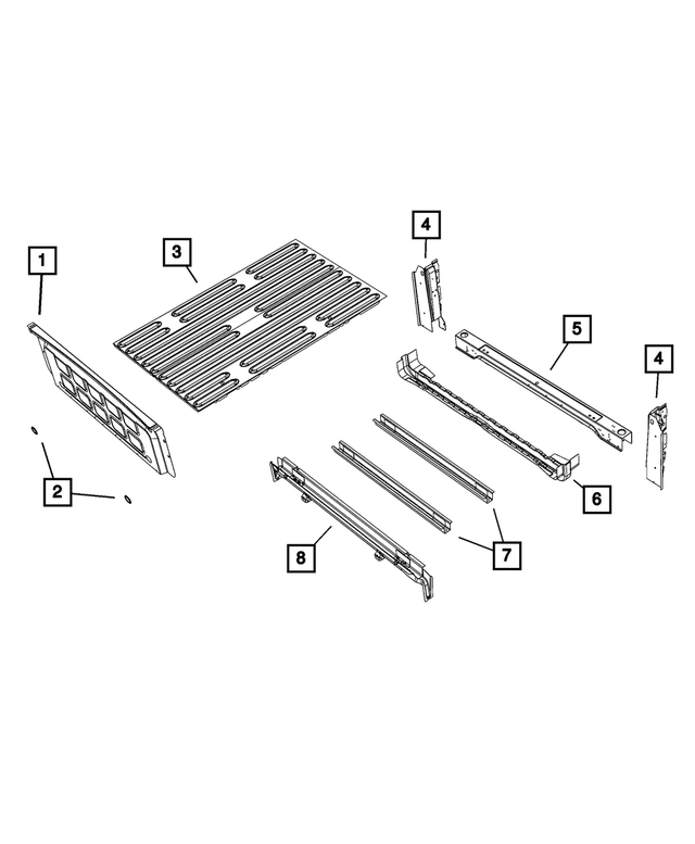 68141708AA - Body Sheet Metal Except Doors: Rear Box Crossmember for Dodge: Ram 1500, Ram 2500, Ram 3500 | Ram: 1500, 1500 Classic, 2500, 3500 Image
