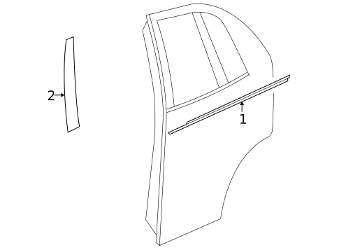 Exterior Trim - Rear Door for 2009 Suzuki SX4 #0