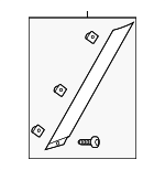 861802V000 - Body: Pillar Molding for Hyundai Image