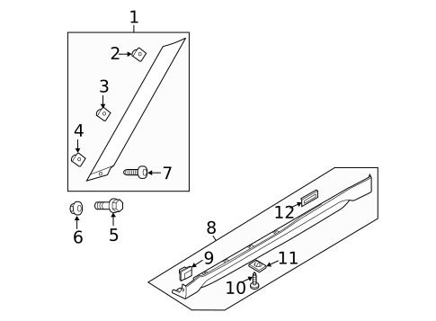 Exterior Trim - Pillars for 2015 Hyundai Veloster #0