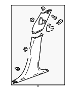 22847996 - : Urban Driver Side Center Pillar Trim Panel for GM Image