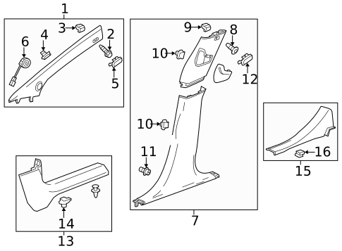 Interior Trim - Pillars for 2013 Chevrolet Volt #0
