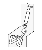 282553N101 - : Water Return Tube for Genesis: G80, G90, GV70, GV80, GV80 Coupe Image