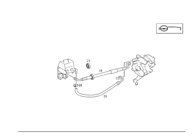 9950114 - Steering: Holder for Mercedes-Benz: SLK230, SLK320 Image image