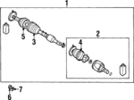 MR580550 - : Axle Assembly for Mitsubishi: Mirage Image