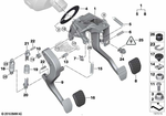 35006762926 - Pedals: Pedal Assembly with Brake Pedal for BMW Image