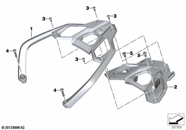 46548536955 - : Handle Rear for BMW-Motorrad Image