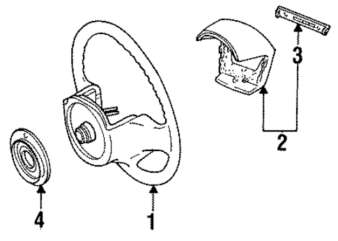 Steering Wheel & Trim for 1990 Mercury Cougar #0