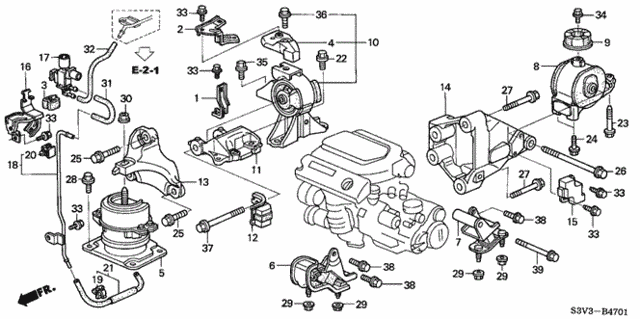 Engine Mounts (2) for 2003 Acura MDX #0