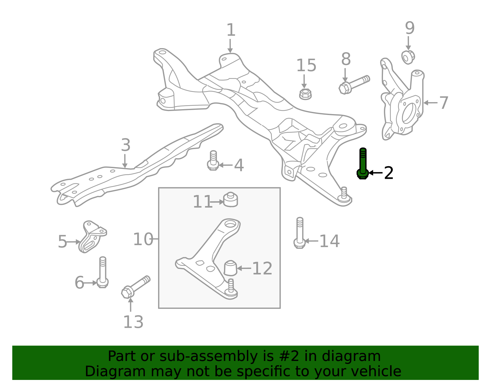 Mu001081 2008-2025 Mitsubishi Suspension Cross-Member Mount Bolt MU000671 ...