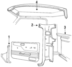 E8TZ1002344A2D - Body: Cowl Kick Panel for Ford: Bronco II, F-150, F-250, F-350, Ranger Image