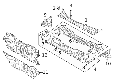 Cowl for 2010 Hyundai Azera #0