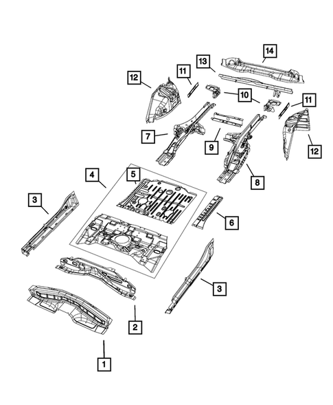 Floor Pans for 2014 Fiat 500L #0
