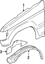 MR376051 - : Fender Liner for Mitsubishi: Montero Image