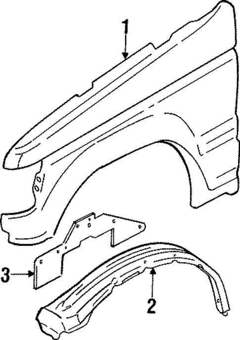 Fender & Components for 1997 Mitsubishi Montero #0