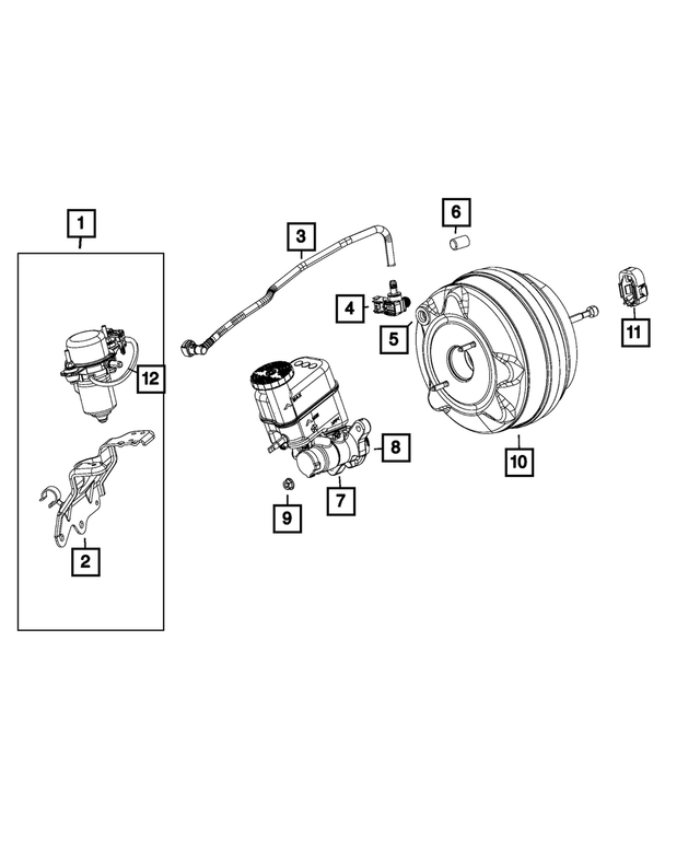 « 5191826AA – Brakes : Maître-cylindre/servofrein Joint, Montage pour Mopar Image »