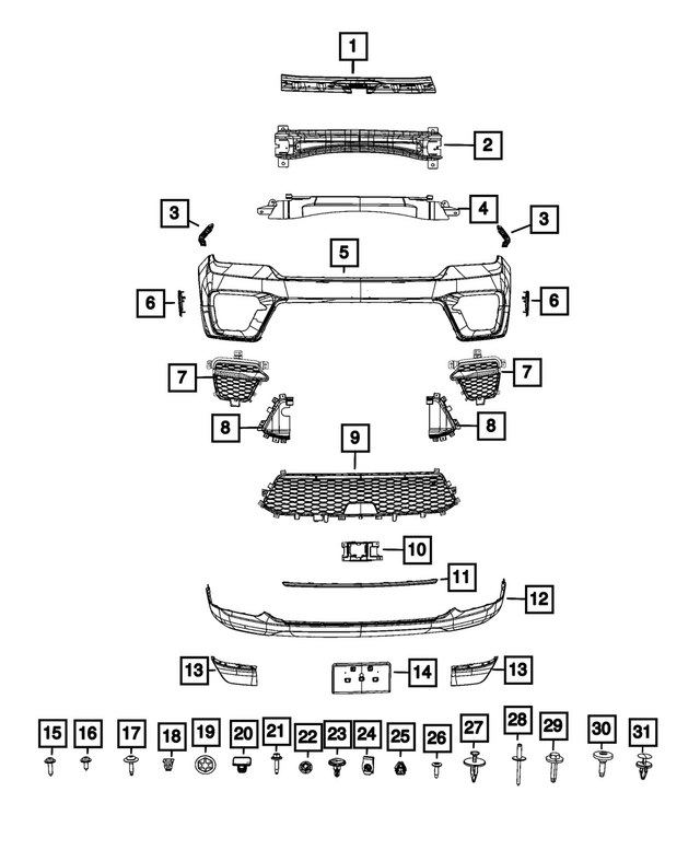 68402958AC - Frame, Bumper and Fascia: Bumper Crossmember for Mopar Image