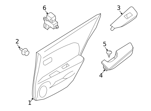 Interior Trim - Rear Door for 2009 Nissan Altima #0