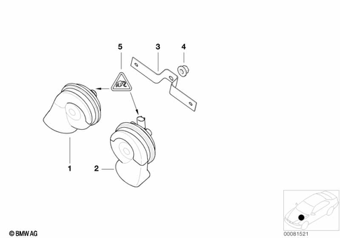 Horn for 2003 BMW X5 4.4i #0