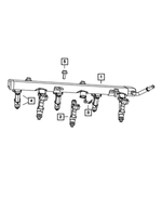 4861666AA - Fuel: Fuel Rail for Chrysler: Pacifica, Town &amp; Country | Dodge: Grand Caravan | Jeep: Wrangler Image
