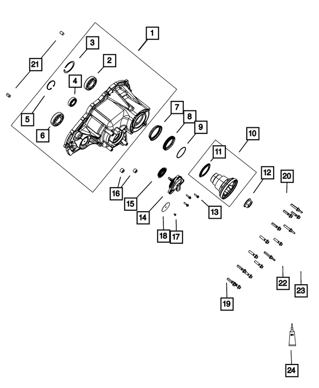 68071230AB - MP3023; 2 Speed Transfer Case: Rear Case Half for Mopar Image