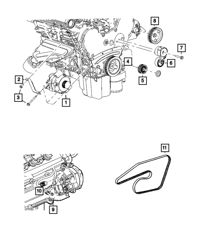 4792836AA - : Idler Pulley for Mopar Image