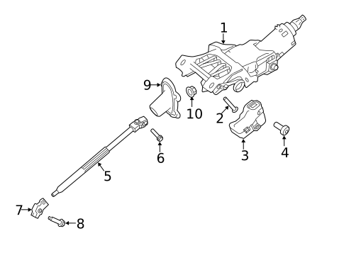 Steering Column Assembly for 2020 Jaguar I-Pace #0